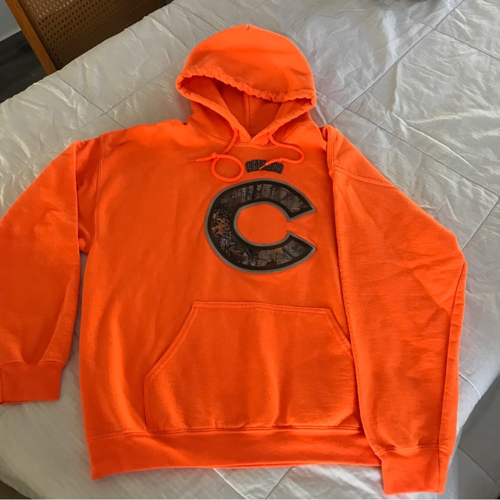 Chicago Cubs Orange and Camo Sweatshirt Hoodie
